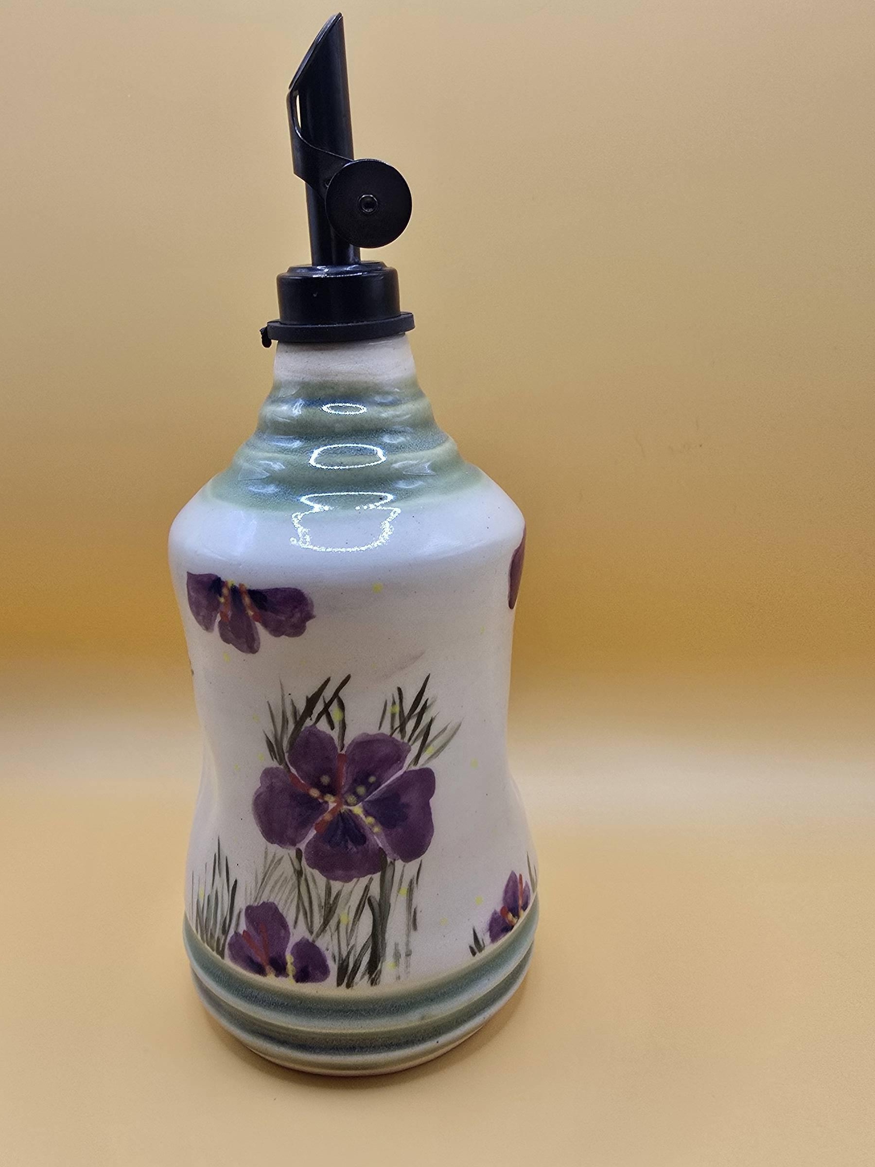 Handmade olive oil or vinegar vessel by Clay Therapy