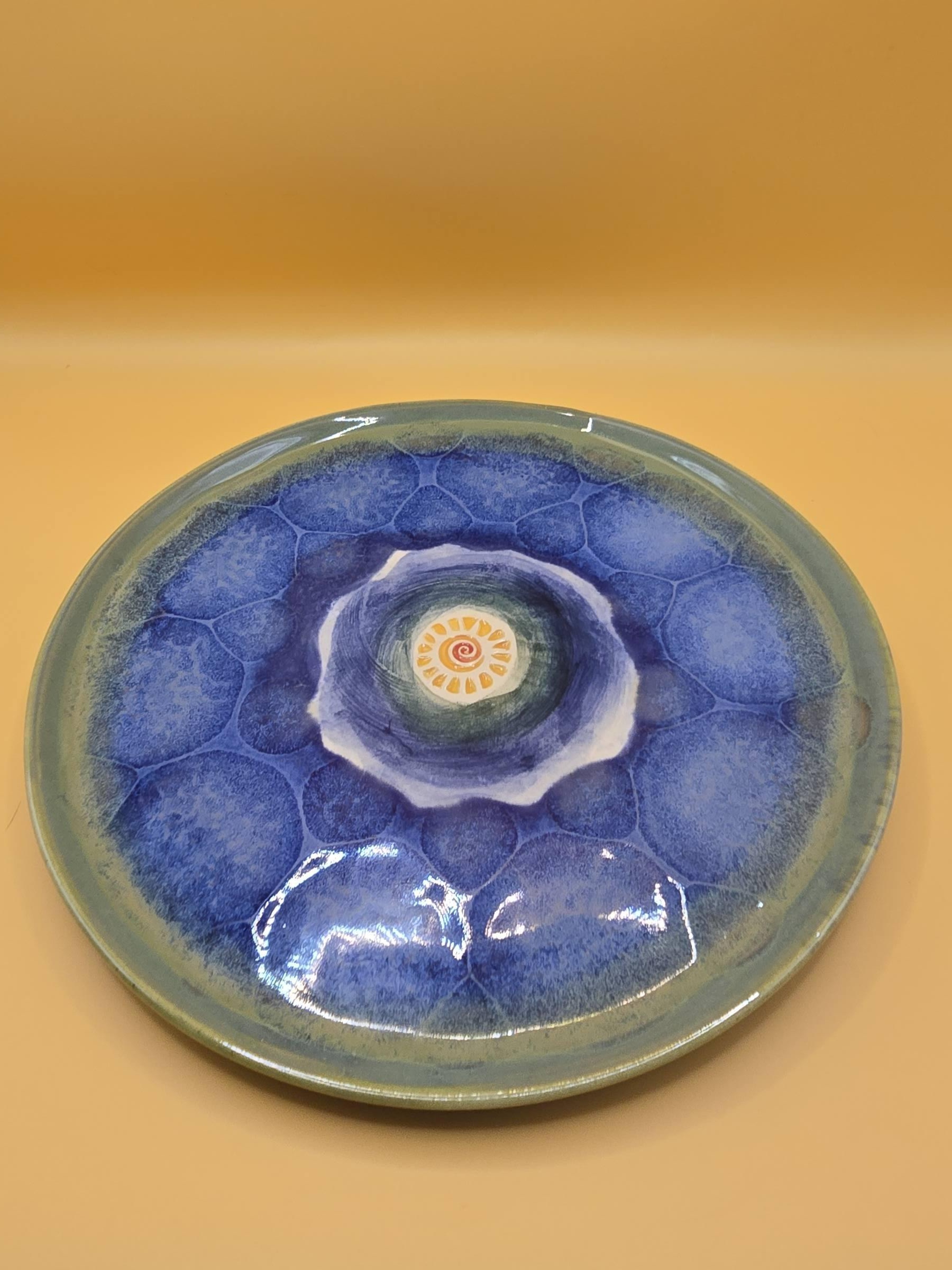 Handmade large dinner plate by Clay Therapy